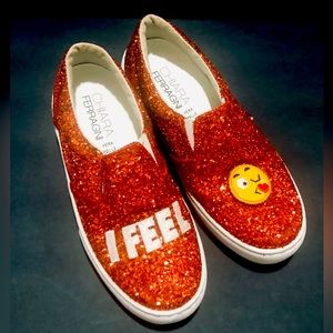 CHIARA FERRAGNI Women'i Feel' Slip-on Sneakers In Red Size 36US 5.5Made in Italy